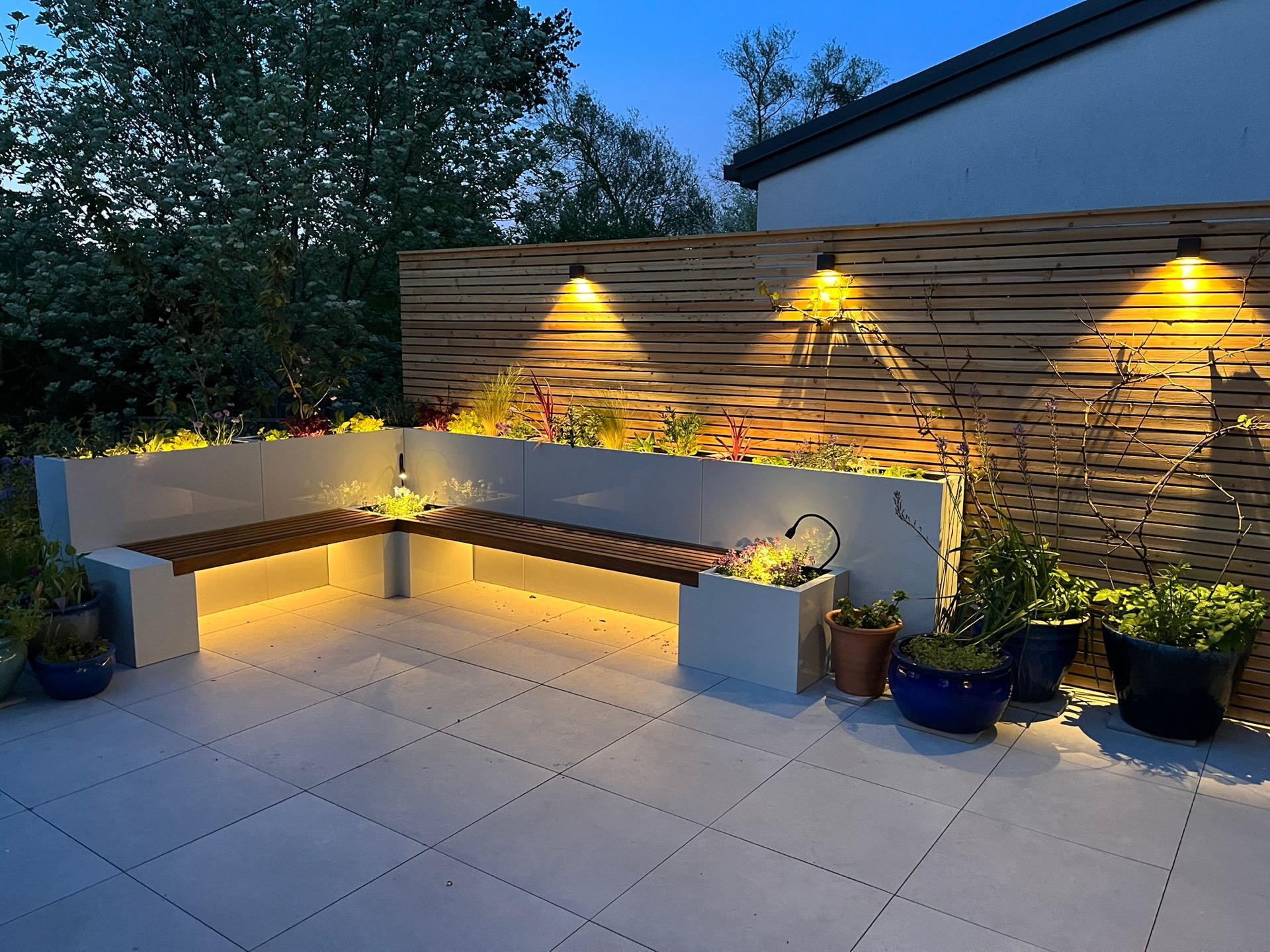 Premium Iroko timber bench