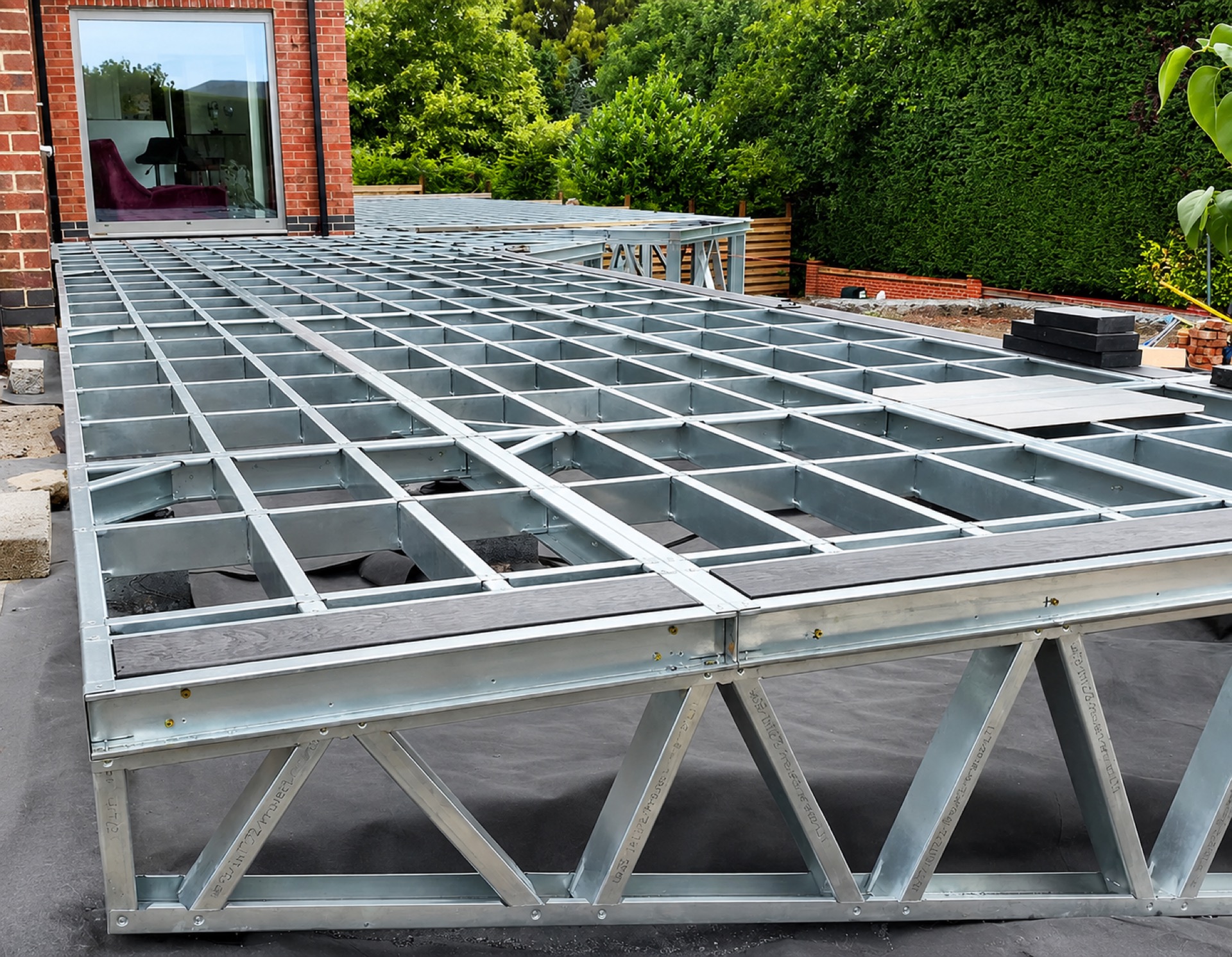 Completed multi-level terrace